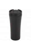 Hopa-S hediyelik set siyah 450 ml French Press termos 10000 mAh powerbank Bluetooth hoparlör metal roller kalem fener çakı ve deri kutu